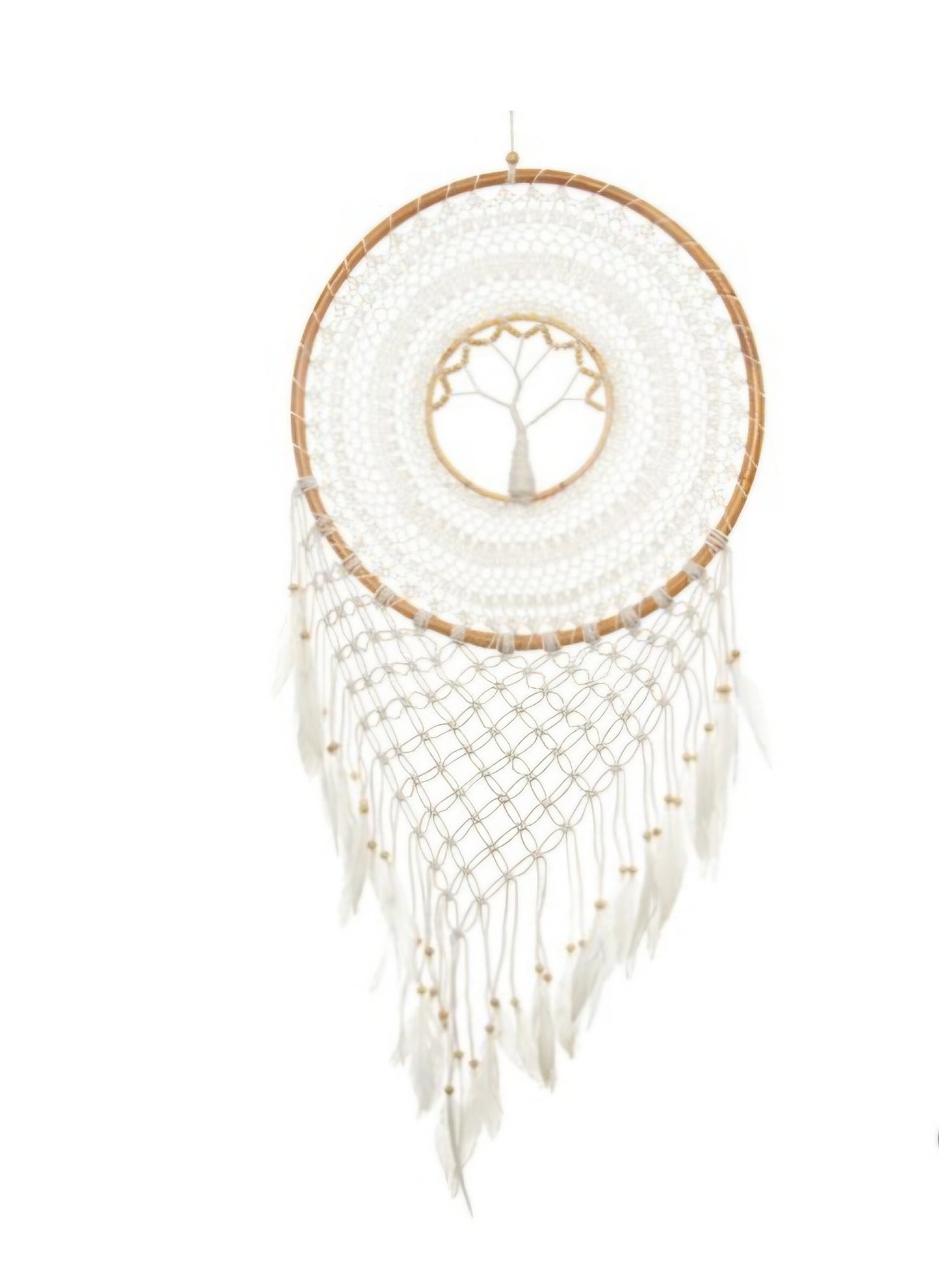 Attrape rêve with rattan tree life cream - 52 cm