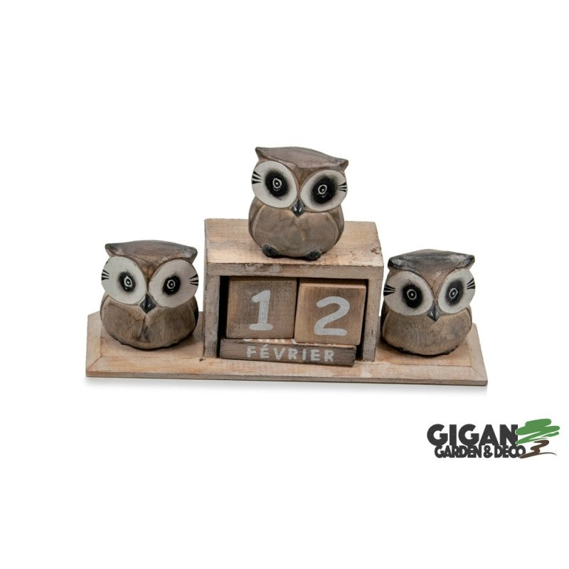Calendrier x3 Hiboux 24x17cm