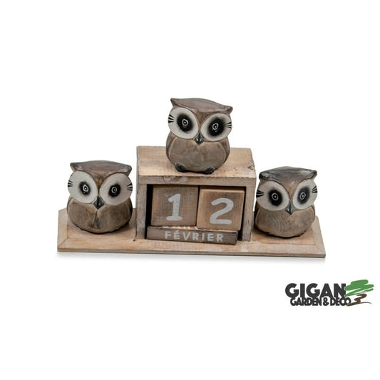 Calendrier x3 Hiboux 24x17cm