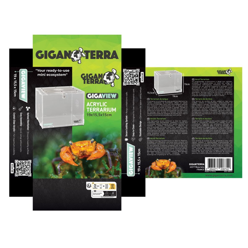 Terrarium acrylique 19×15,5×15cm