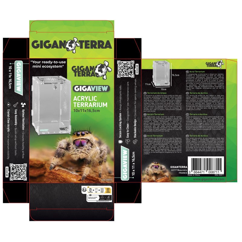 Terrarium acrylique 10×11×16.5cm